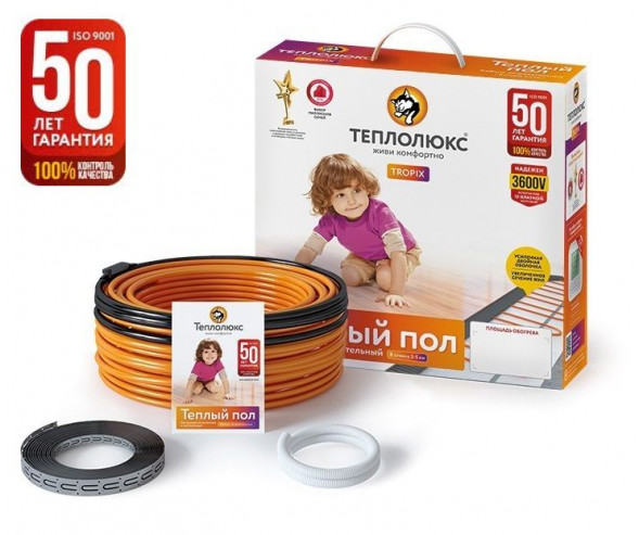 Нагревательный кабель Теплолюкс Tropix ТЛБЭ 18,0 м/270 Вт