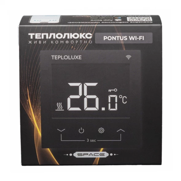 Терморегулятор программируемый Теплолюкс Pontus Space WiFi черный