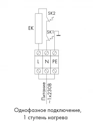 Канальный нагреватель-калорифер NEK-160/2 электрический круглый Неватом